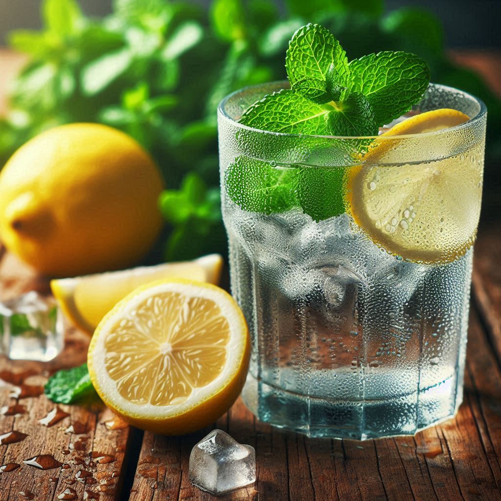 Ice cold glass of water