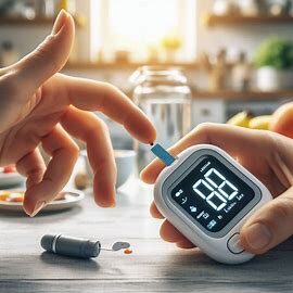 Blood sugar monitoring using a finger prick method